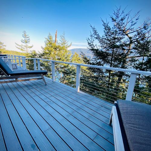 Main Suite private balcony with water views.