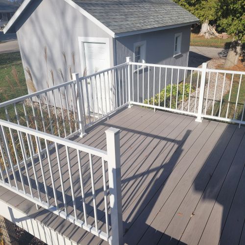 Exterior:  the backyard deck