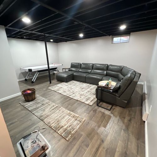 Basement:  brand new entertainment area in the basement!