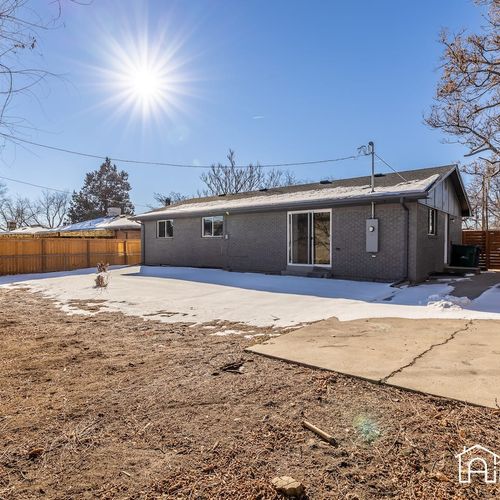 The fenced in backyard is huge and the perfect place to hang out and play games with your group!