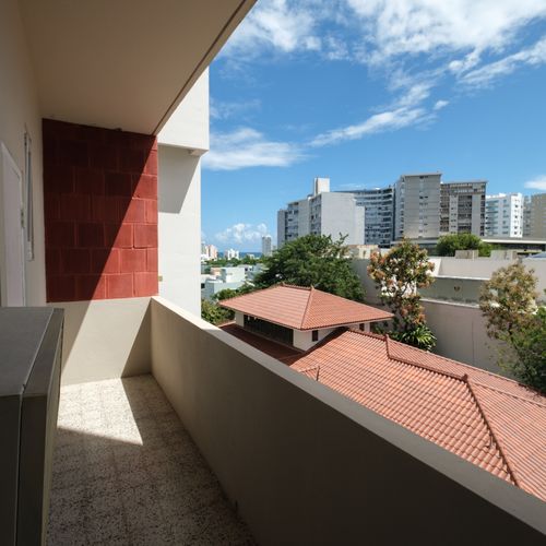 Private Balcony View. Enjoy fresh air and the urban vista of San Juan.