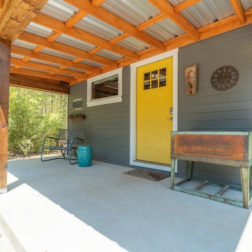 Front porch of the Cottage behind the Main House.