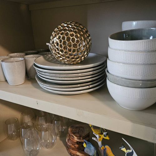 All your dining needs are covered! Our cabinet is stocked with a full set of stylish plates and bowls, perfect for enjoying meals during your stay in Malolos.