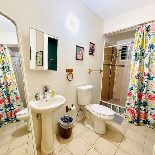 All the bathroom essentials are provided for a hassle-free stay.