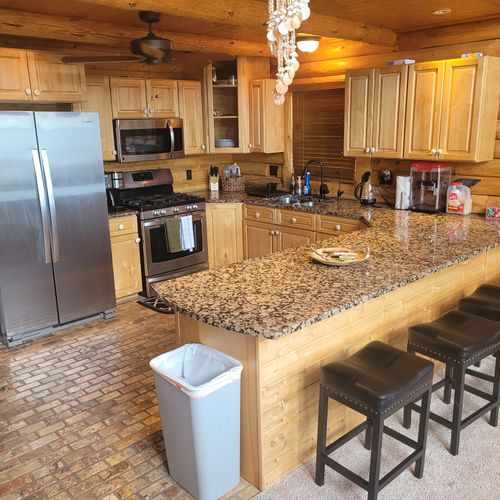 Kitchen:  the functional kitchen with all basic cook ware and even a coffeemaker a popcorn maker