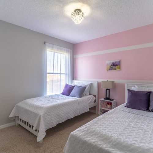 Twin Bedroom with Flat Screen Tv