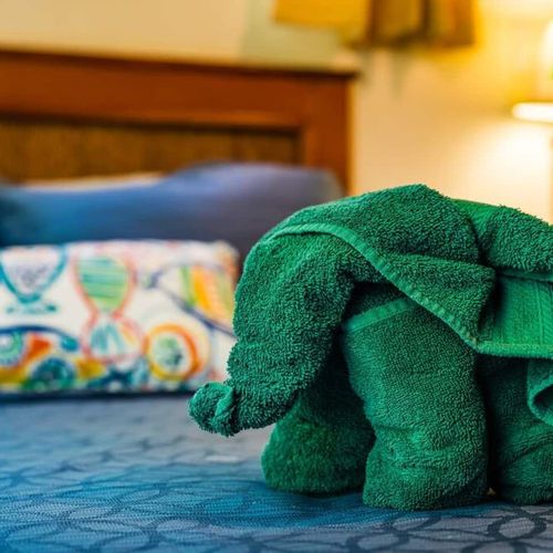 We include beach and bath towels
