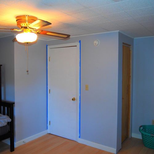 Bedroom #4 (second floor):  includes a twin on full bunk bed, ceiling fan, closet, and a great lake view!