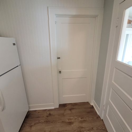 Stairs:  this is the door from the kitchen that leads to the basement.