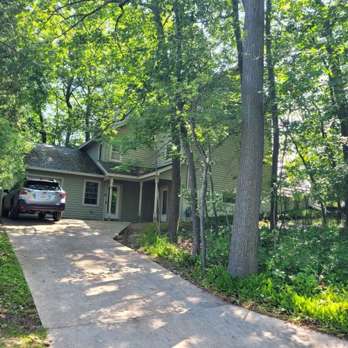 Exterior:  this is the driveway to the entrance of the home.