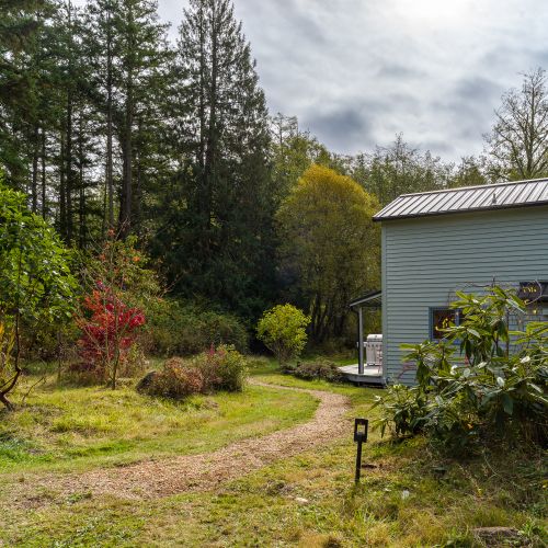 Pathway leading to the house and front porch.