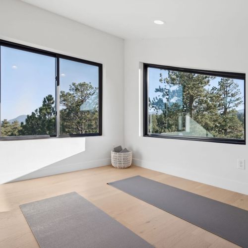 Yoga and workout space in loft
