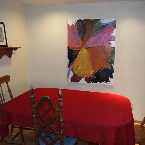 Dining area:  convenient dining area with seating for 5 adults next to the living room.