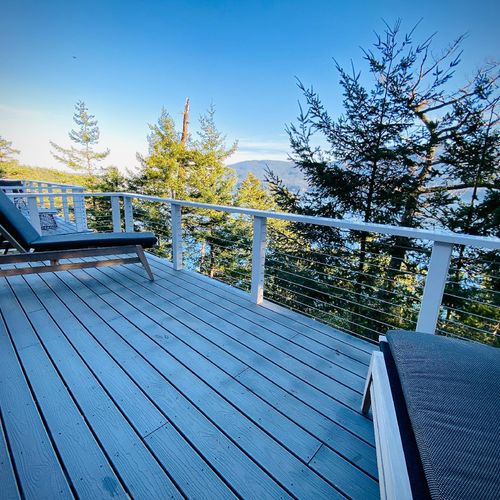 Main Suite private balcony with water views.