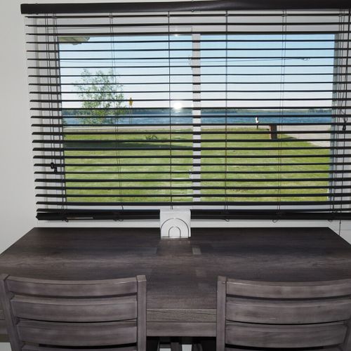 Dining area:  the home has a cute little dining area next to the kitchen that also a good view of manistee lake.