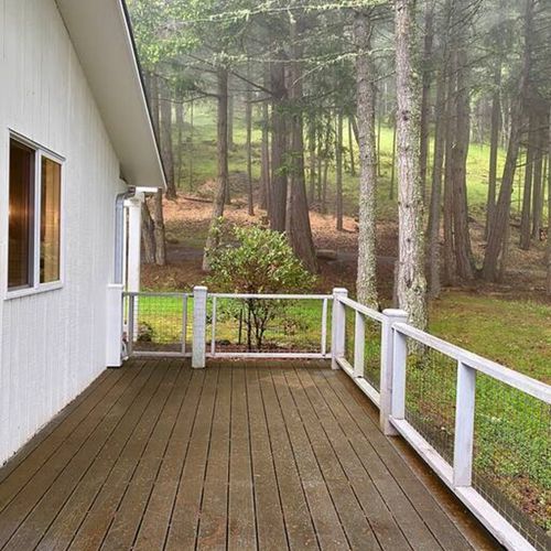 Quiet, rural neighborhood with friendly neighbors nearby.