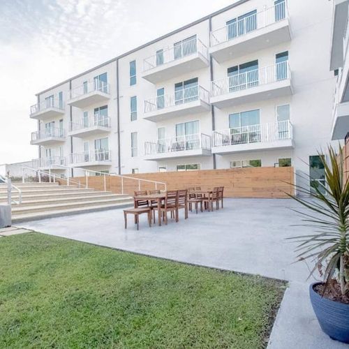 Sunny outdoor seating area — a great spot to soak up the fresh air.