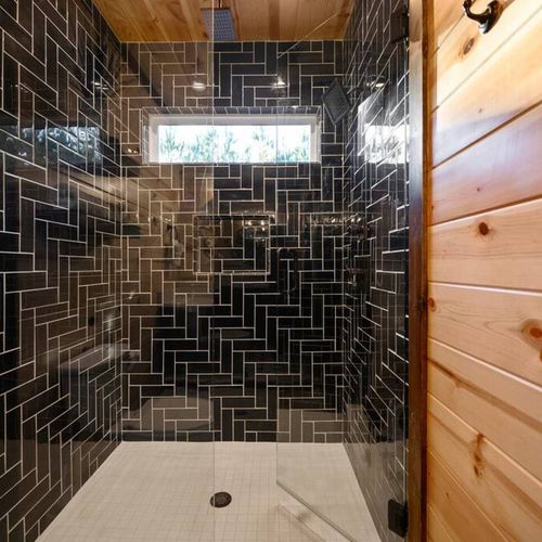 A walk-in shower!