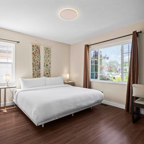 Earth-inspired calming lights and refreshing airflow create the perfect retreat in the second room.