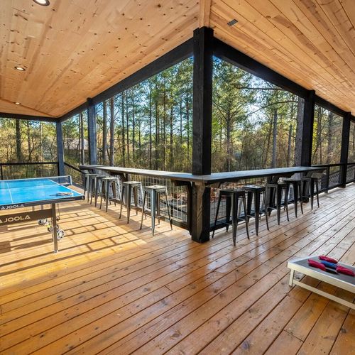 Ping pong and cornhole!