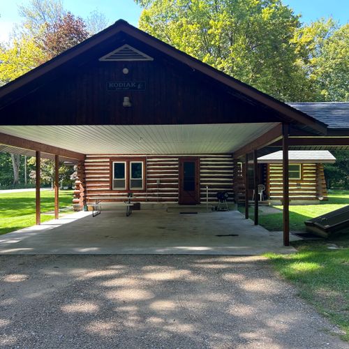 Exterior:  the attached carport that is available for guests to use.