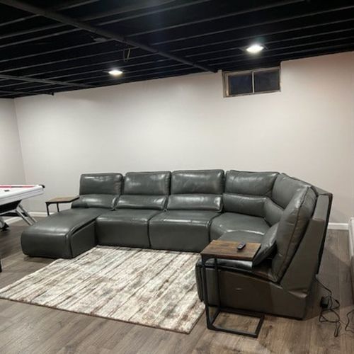 Basement:  brand new entertainment area in the basement!