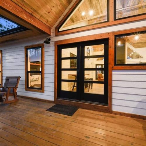 The front porch with rocking chairs!