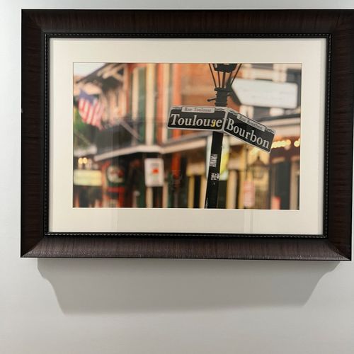 Local artwork adds a touch of New Orleans character to the space.