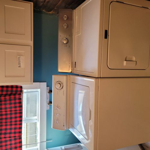 Laundry area:  the cabin has a very convenient main floor washer and dryer.
