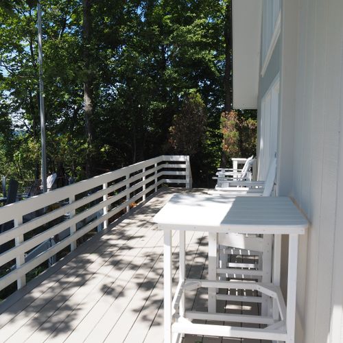 Exterior:  another portion of the huge wrap-around deck