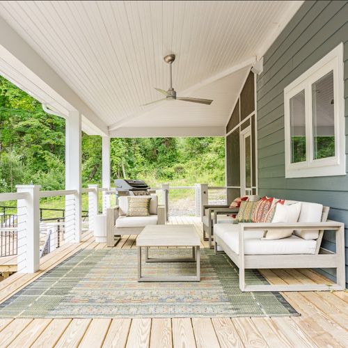 Covered section of the deck means you can enjoy the outdoors rain or shine!