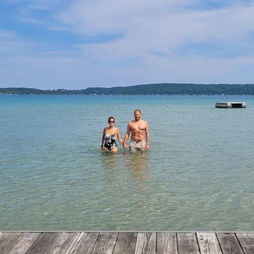Exterior:  the lake is quite shallow in front of the house, which makes is particularly great for family fun!