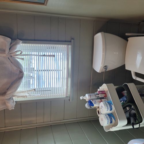 Bathroom:  full bathroom with a walk-in shower. Note that the shower is quite small (25" x 27") and may be difficult to use for larger individuals.