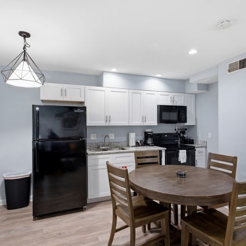 Fully equipped kitchen w/ everything you need to cook & dine