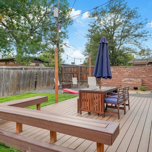 Take in the fresh denver air and relax on the spacious deck, equipped with plenty of seating for everyone.