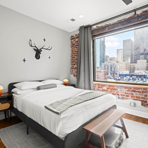 Clean, simple, and peaceful space for a great night’s rest.