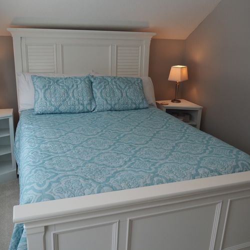Bedroom #2:  on second floor and features a queen-size bed.