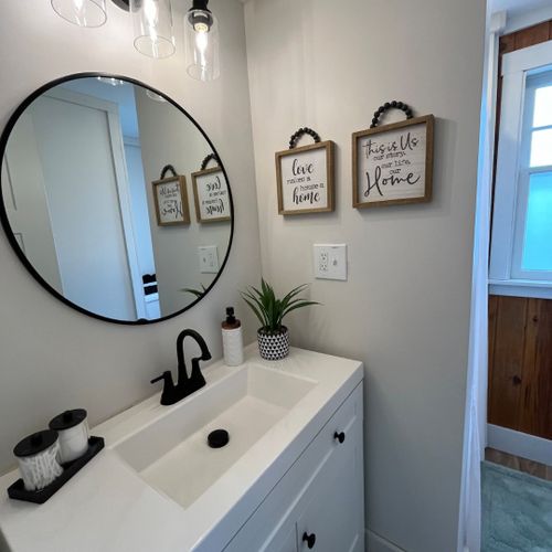 Bathroom:  full bathroom with a walk-in shower.