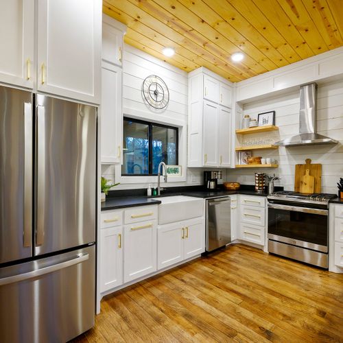 The kitchen has updated appliances and plenty of counter space!