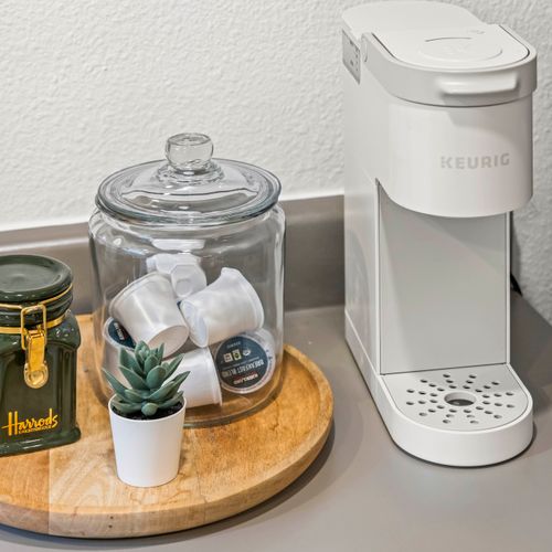 Enjoy coffee from the keurig if that’s your style.