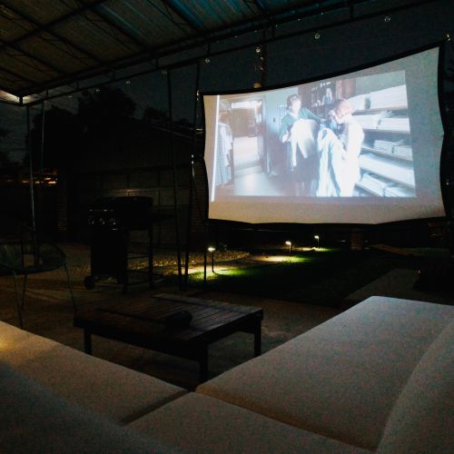 The big screen experience under the sky.