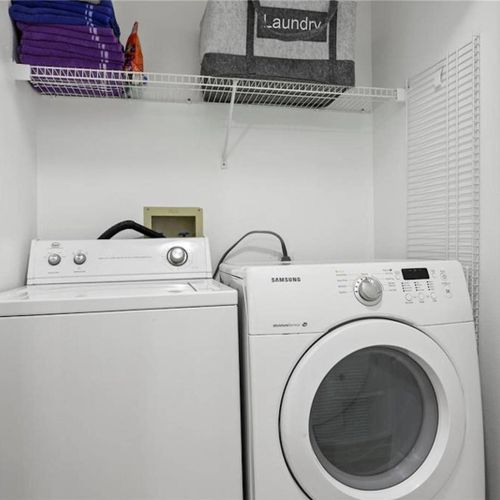 Wash you clothes here if you need