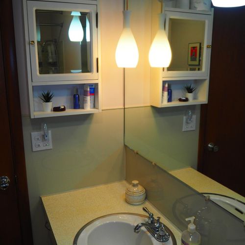 Bathroom:  full bathroom with a combination tub and shower.