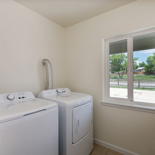 There's a laundry room off the kitchen with a full-size washer and dryer. Detergent and essentials are provided during your stay.