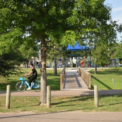 Stroll the Lafitte Greenway right from your doorstep — bikes welcome.