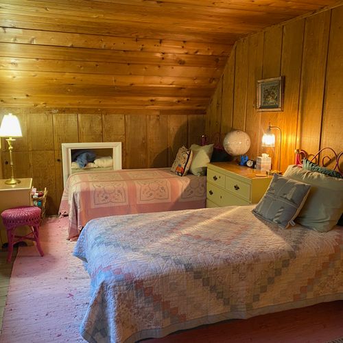 BEDROOM #4 (SECOND FLOOR):  Features 2 twin beds.