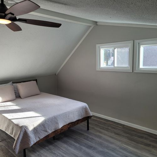 Loft:  there is an upstairs loft area with a full-size bed and a twin bed.