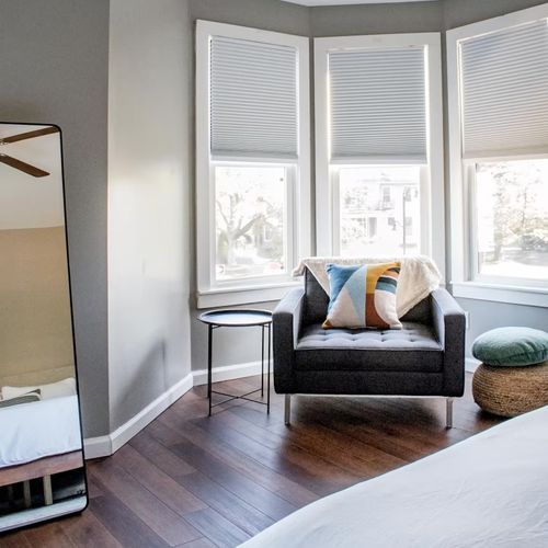 Lounge area in the primary bedroom