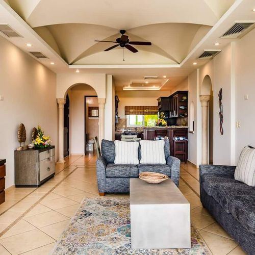 The living space is comfortable  and homy, perfect to enjoy time in family.