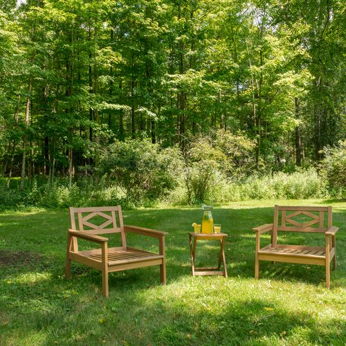 Tuck yourself away under the trees.